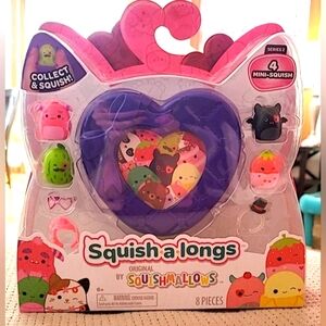 New Squishmallows Squish-a-Longs Series 2 Valentine 1-Inch Mini Figure 8 pieces